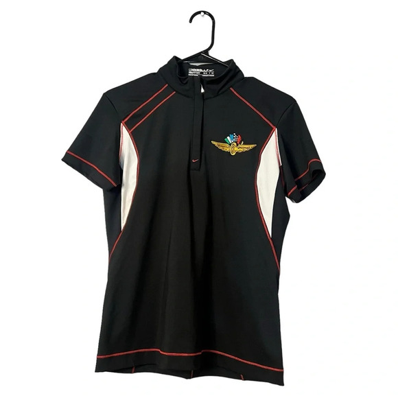 Nike Women's Small  Black Embroidered Indianapolis Speedway Short Sleeve‎ Polo - Picture 1 of 4